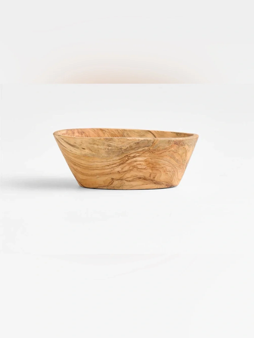 Crate & Barrel Olivewood Mini Nibble Bowls ~ Set Of 4